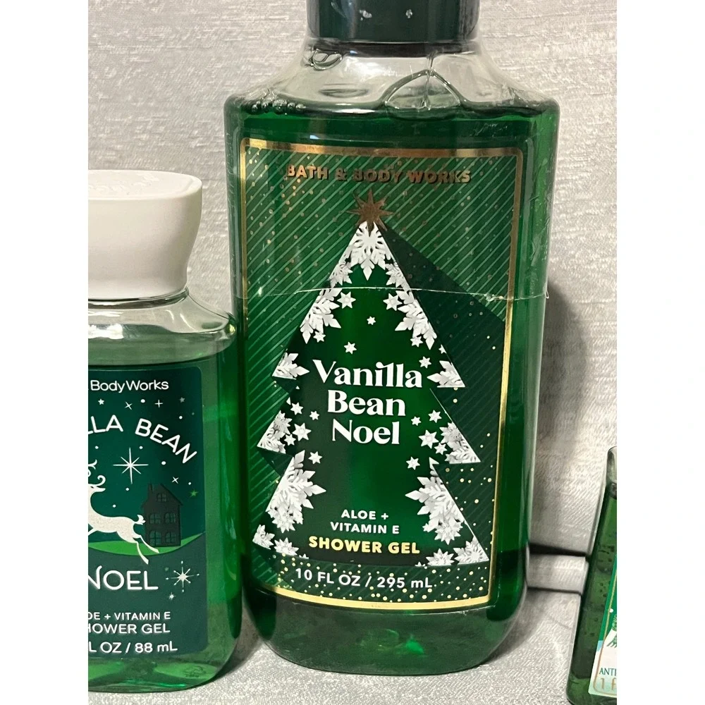 Bath & Body Works Vanilla Bean Noel Shower Gel Hand Sanitizer 6 Piece Holiday